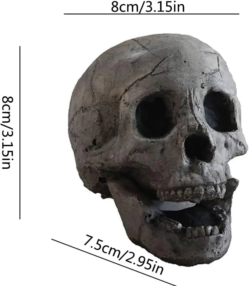 Reusable Firepit Skull Decoration โ Fireproof Ceramic Skull for Fire Pits & Grills | Halloween Stove & Grill Skull Ornament