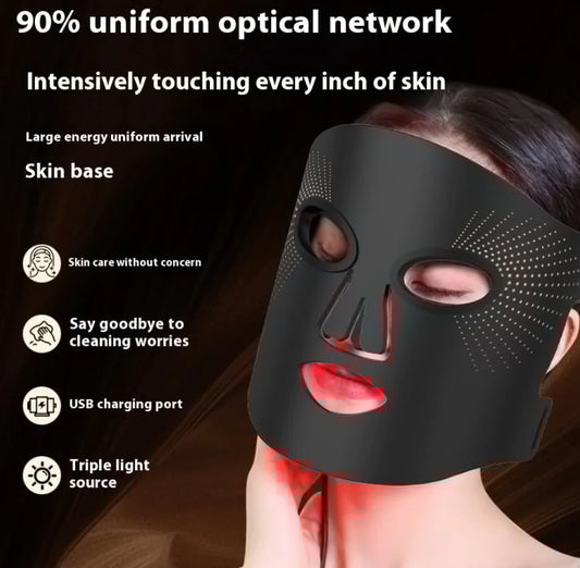 LED Silicone Photon Face Mask | Premium Anti-Aging Skin Device | Calvei
