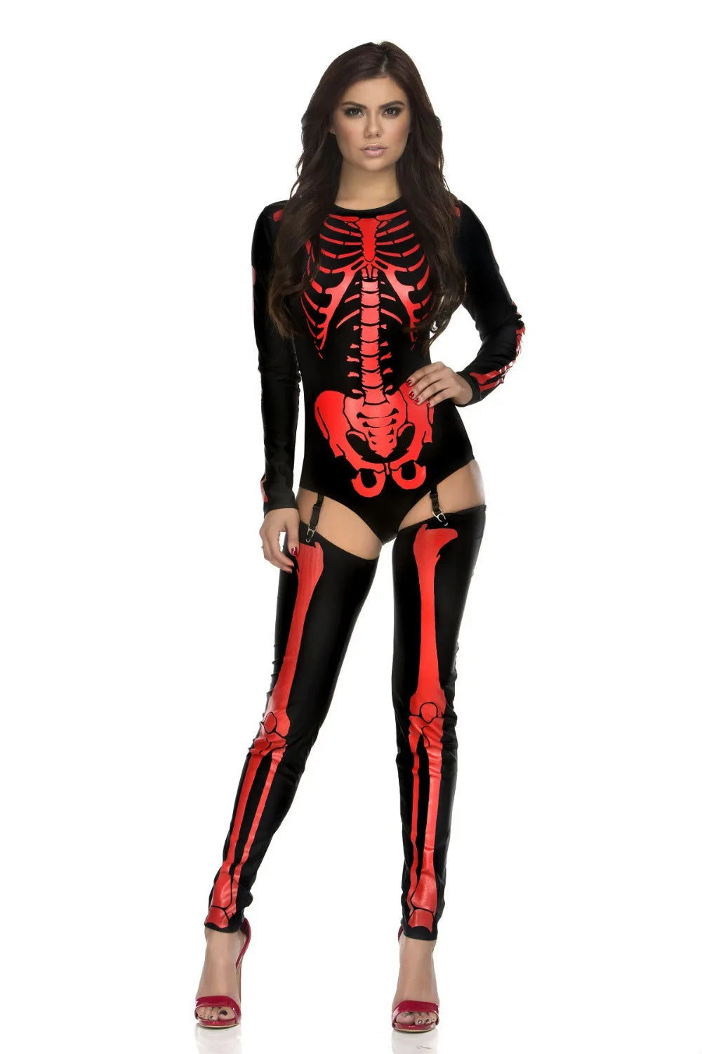 Halloween Cosplay Costume Skull Zombie Uniform Skeleton