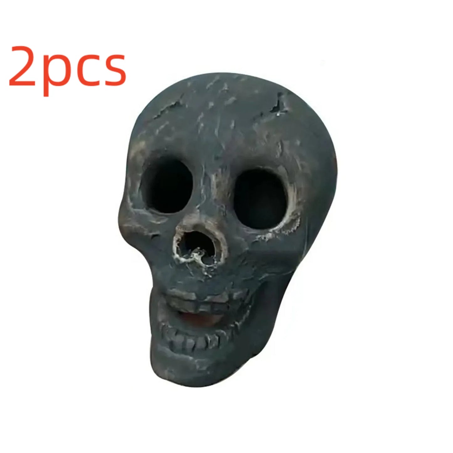 Reusable Firepit Skull Decoration – Fireproof Ceramic Skull for Fire Pits & Grills | Halloween Stove & Grill Skull Ornament