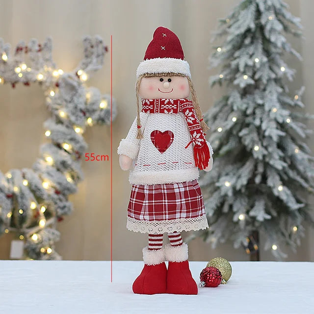 60cm Big Santa Claus Doll Christmas Doll New Year 2024 Gift Merry Christmas Decorations for Home Ornaments Natal Navidad 2023