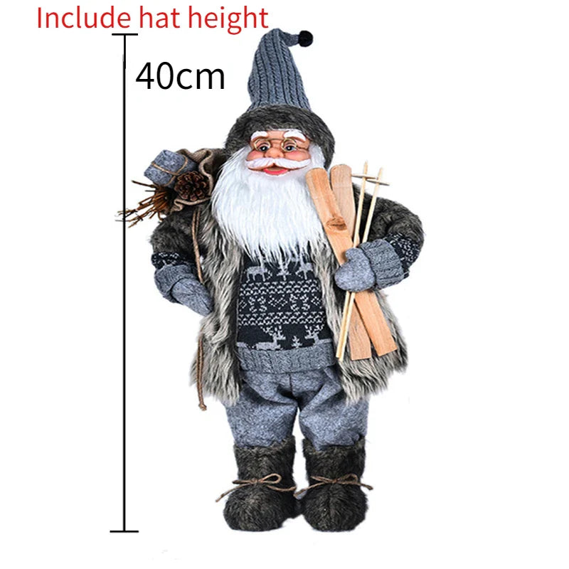 60cm Big Santa Claus Doll Christmas Doll New Year 2024 Gift Merry Christmas Decorations for Home Ornaments Natal Navidad 2023
