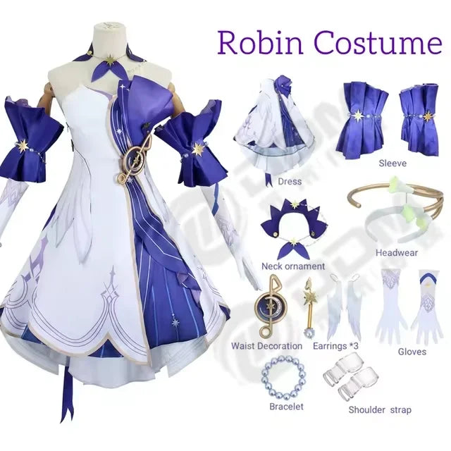 Honkai Star Rail March 7th Cosplay Costume with Wig & Accessories