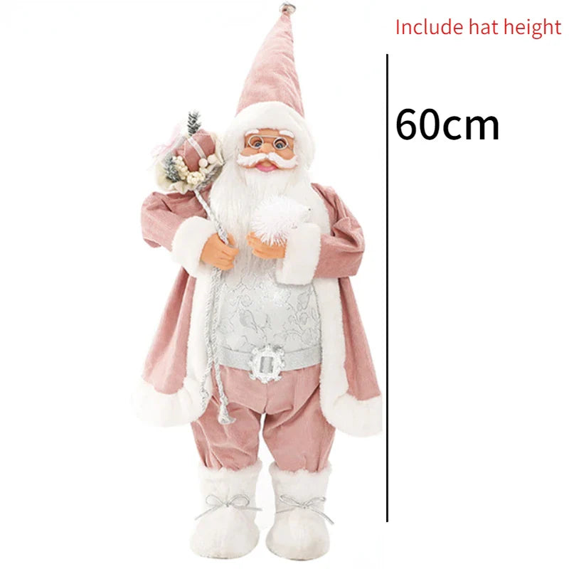 60cm Big Santa Claus Doll Christmas Doll New Year 2024 Gift Merry Christmas Decorations for Home Ornaments Natal Navidad 2023
