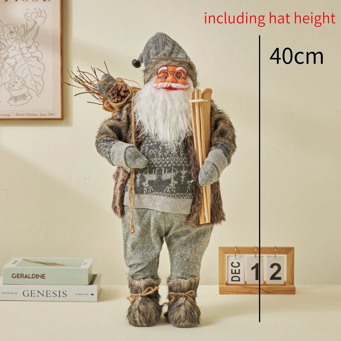 60cm Big Santa Claus Doll Christmas Doll New Year 2024 Gift Merry Christmas Decorations for Home Ornaments Natal Navidad 2023