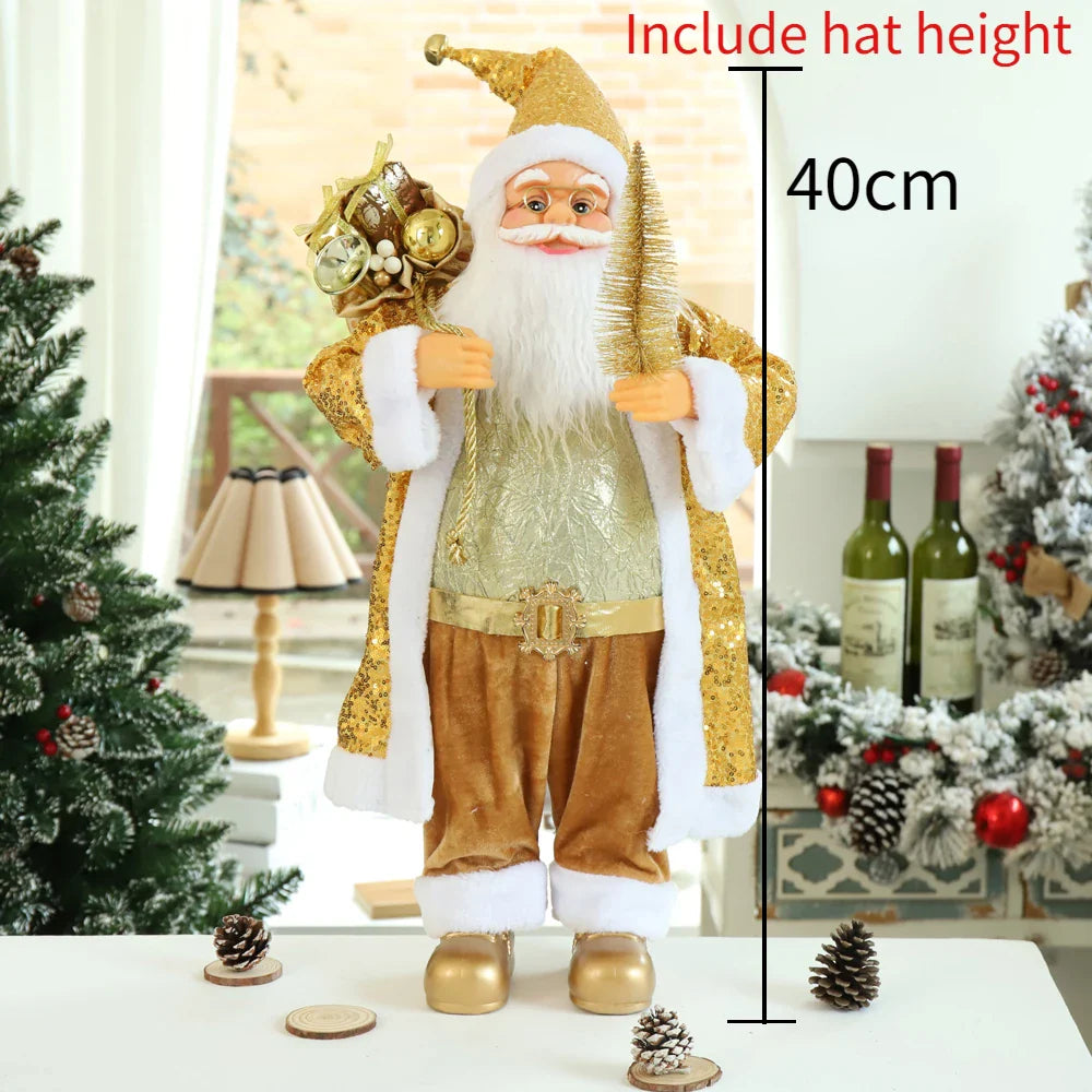 60cm Big Santa Claus Doll Christmas Doll New Year 2024 Gift Merry Christmas Decorations for Home Ornaments Natal Navidad 2023