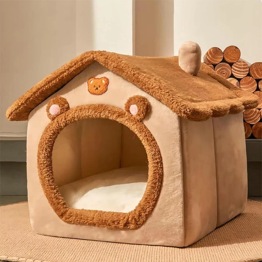 Foldable Cozy Pet Bed House
