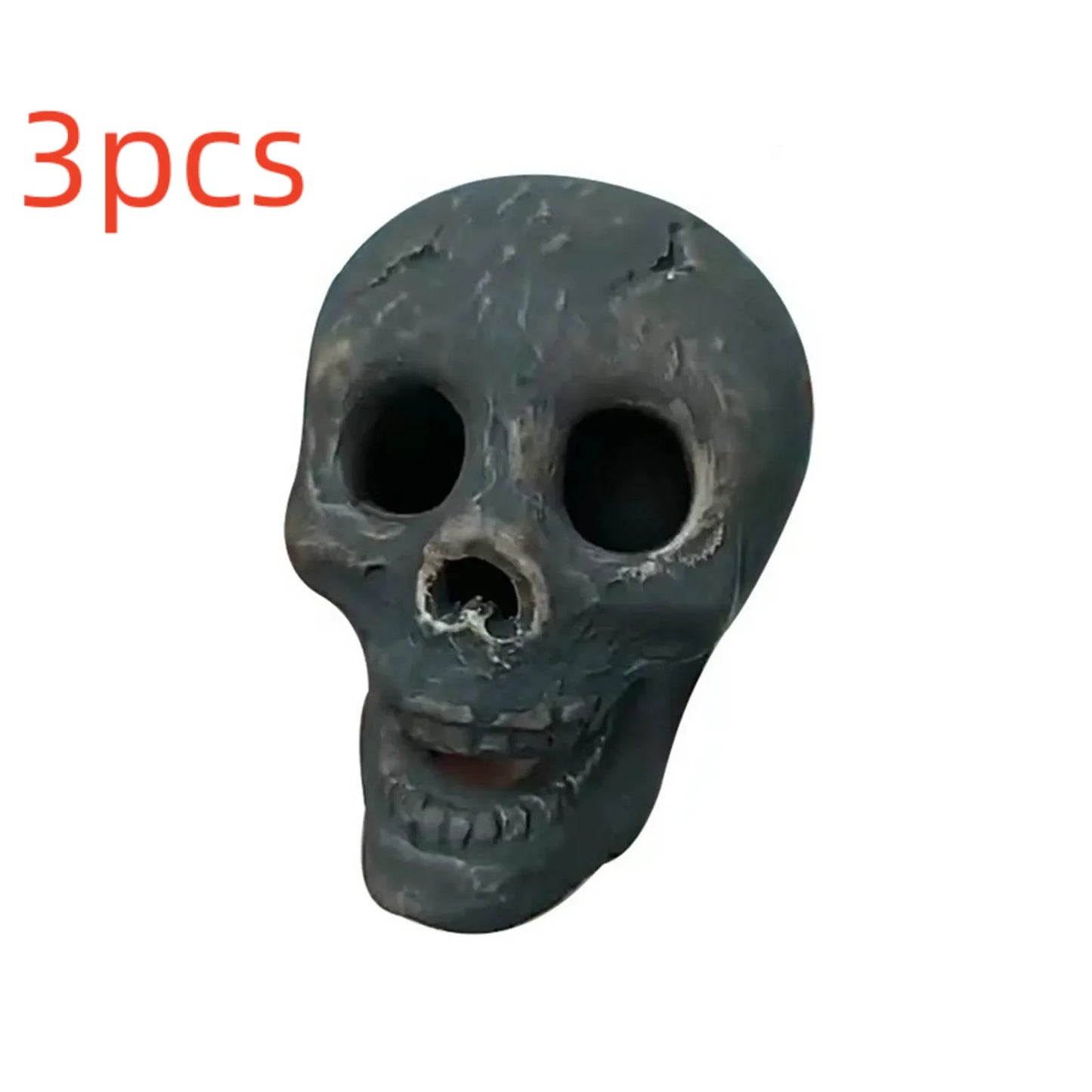 Reusable Firepit Skull Decoration – Fireproof Ceramic Skull for Fire Pits & Grills | Halloween Stove & Grill Skull Ornament