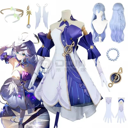 Honkai Star Rail March 7th Cosplay Costume with Wig & Accessories