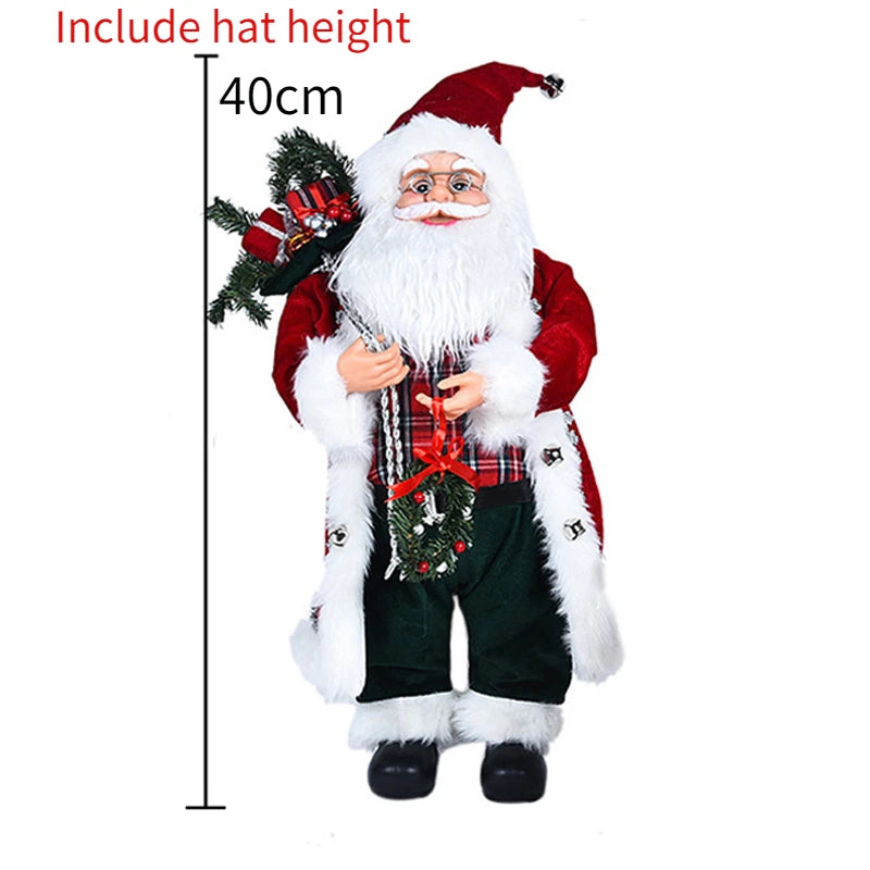60cm Big Santa Claus Doll Christmas Doll New Year 2024 Gift Merry Christmas Decorations for Home Ornaments Natal Navidad 2023