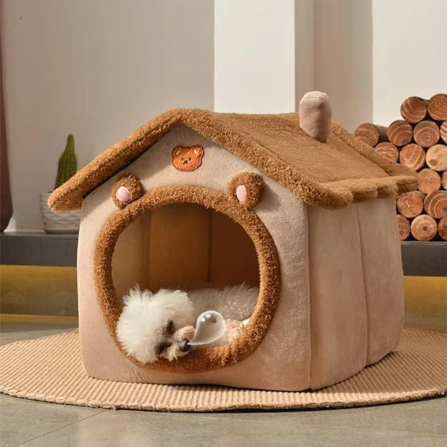 Foldable Cozy Pet Bed House