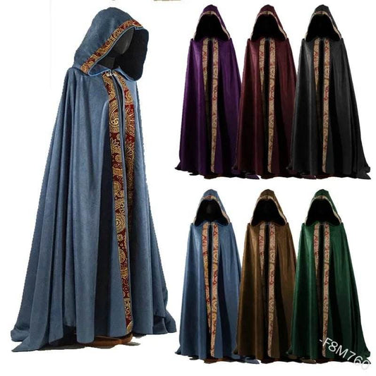 Men Medieval Gothic Cloak Vampire Costume